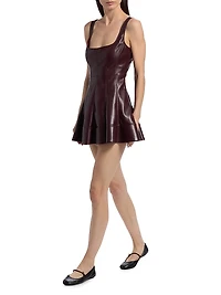 Fauber Faux-Leather Minidress
