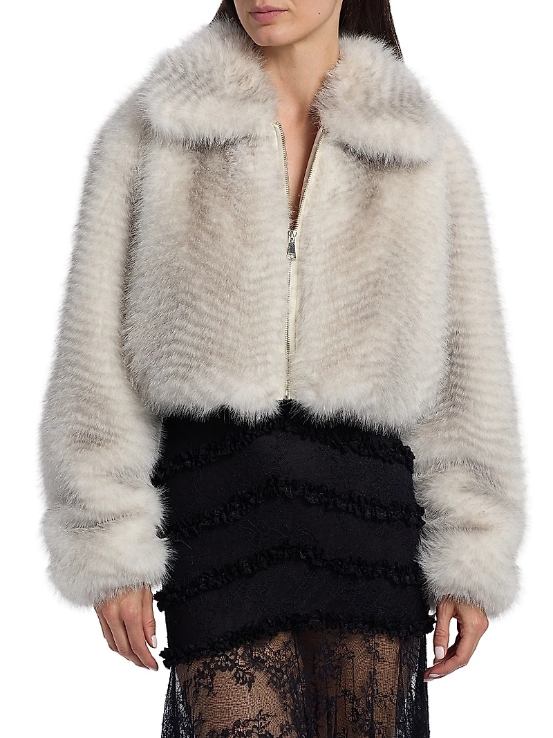 Orlen Faux-Fur Crop Jacket