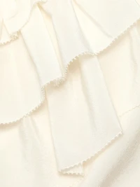 Warlow Ruffled Silk Crop Top