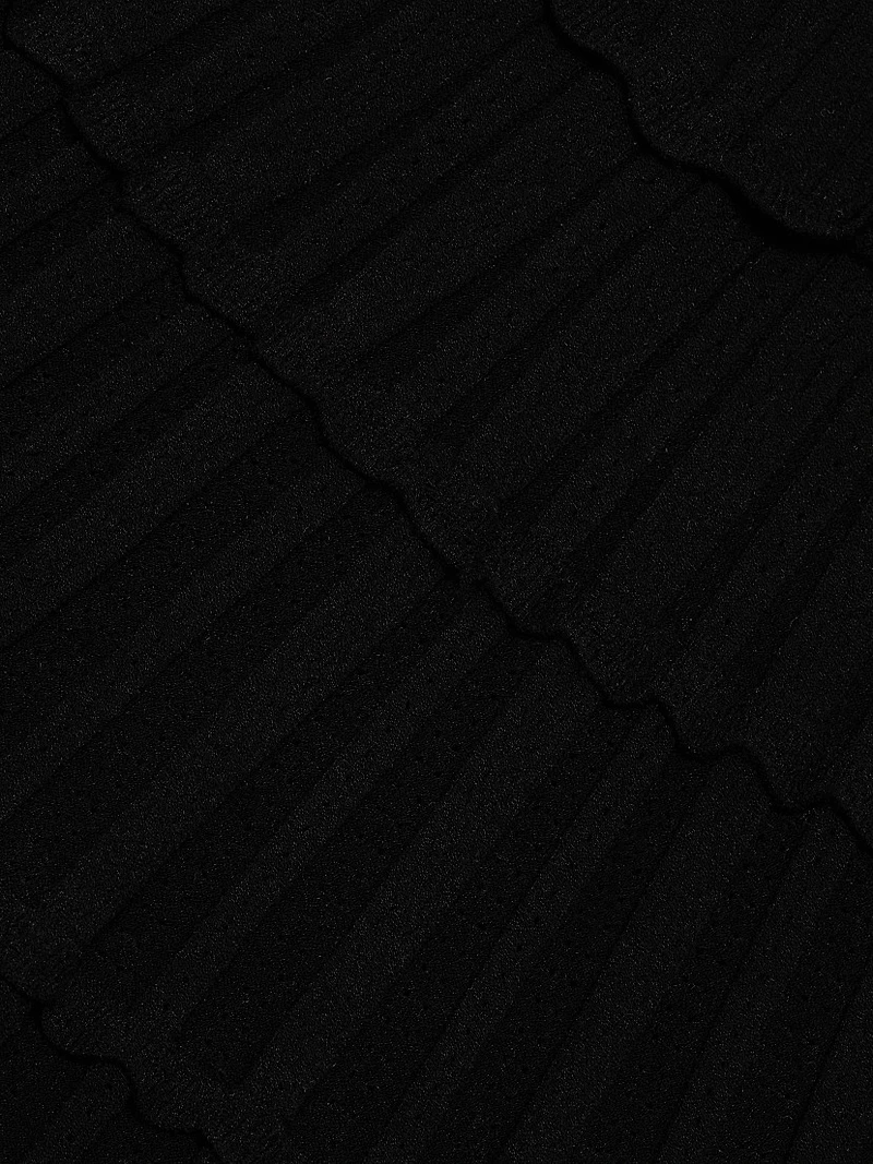 Lavender Tiered Stretch Pointelle-Knit Minidress