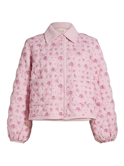 Quinlette Printed Quilted Down Jacket