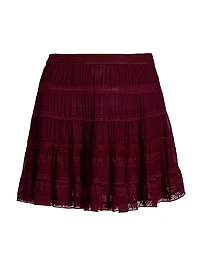 Fleetta Tiered Lace Miniskirt