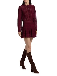 Fleetta Tiered Lace Miniskirt