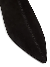 Oscar Suede Kitten-Heel Boots