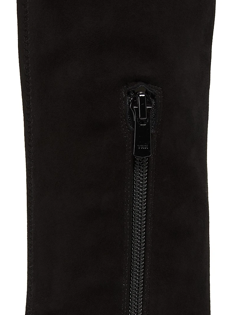 Oscar Suede Kitten-Heel Boots