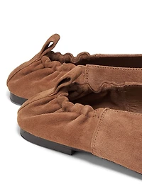 Brie Suede Elasticized Ballet Flats