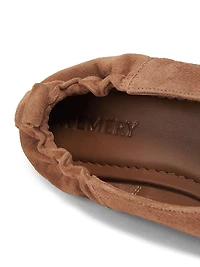 Brie Suede Elasticized Ballet Flats
