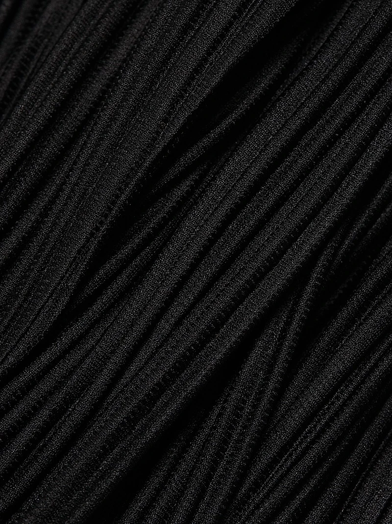 October Pleated Mid-Rise Wide-Leg Pants