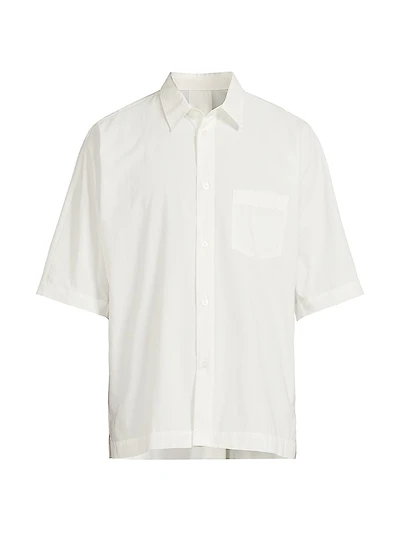 July Streamline Short-Sleeve Cotton Shirt