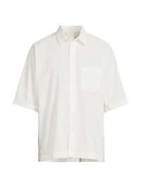 July Streamline Short-Sleeve Cotton Shirt
