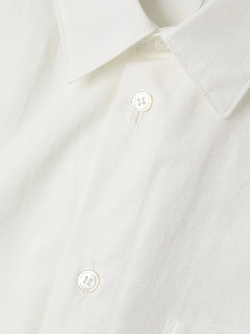 July Streamline Short-Sleeve Cotton Shirt