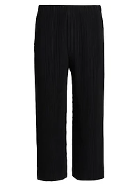 August Knit Pleated Tapered-Leg Pants