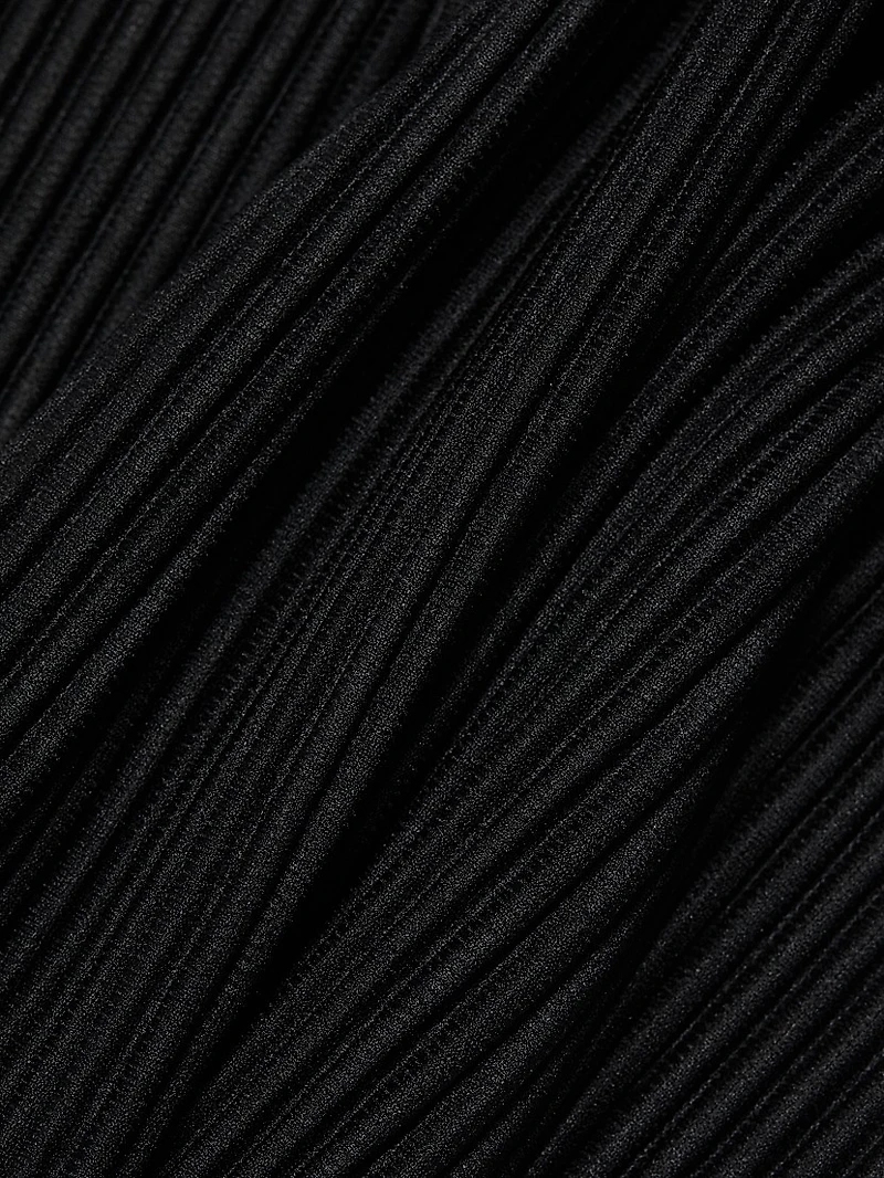 August Knit Pleated Tapered-Leg Pants