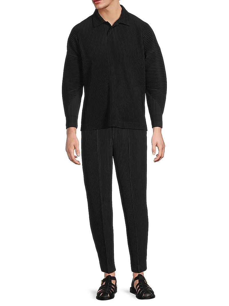 August Long-Sleeve Polo Shirt