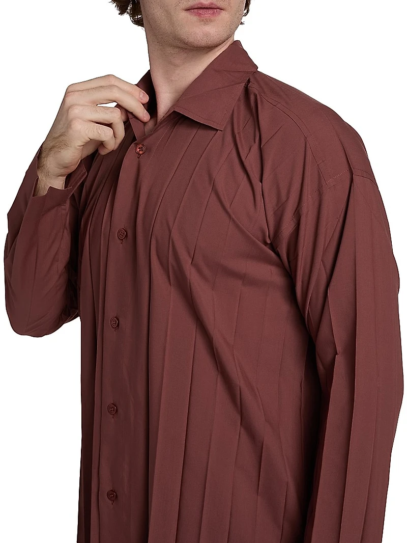 Monthly Colors: August Edge Pleated Shirt