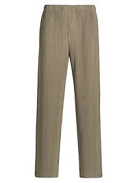 September Pleated Slim-Fit Straight-Leg Pants