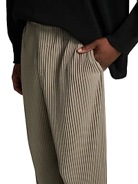 September Pleated Slim-Fit Straight-Leg Pants