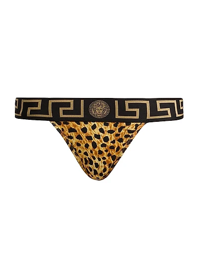 Topeka Cheetah-Print Stretch-Jersey Thong
