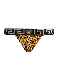 Topeka Cheetah-Print Stretch-Jersey Thong