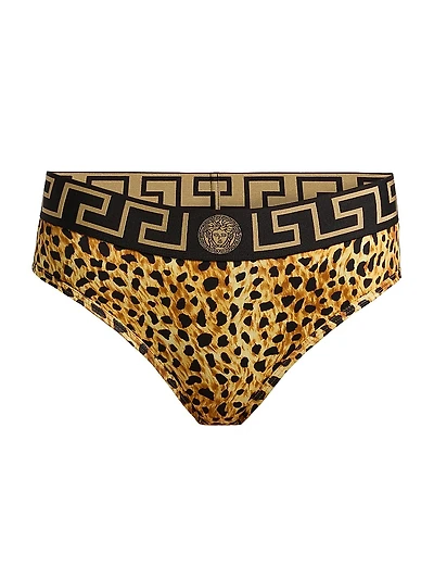 Cheetah-Print Stretch-Cotton Jersey Underwear