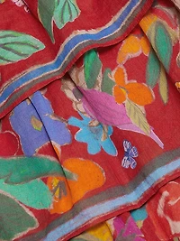 Christie Floral Cotton Tiered Midi-Skirt