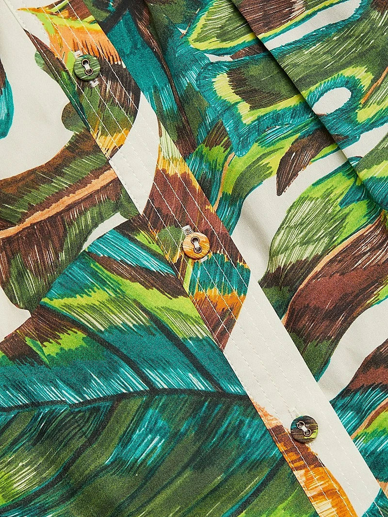 Gwyneth Botanical Cotton Belted Minidress