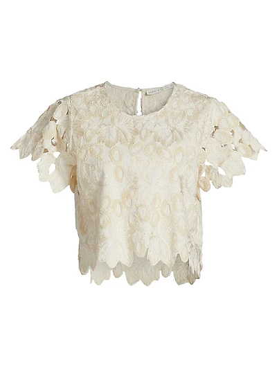 Pelumi Embroidered Cotton Crop Top