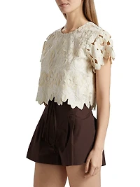 Pelumi Embroidered Cotton Crop Top