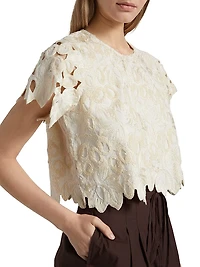 Pelumi Embroidered Cotton Crop Top