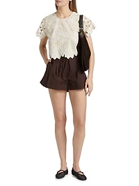 Pelumi Embroidered Cotton Crop Top