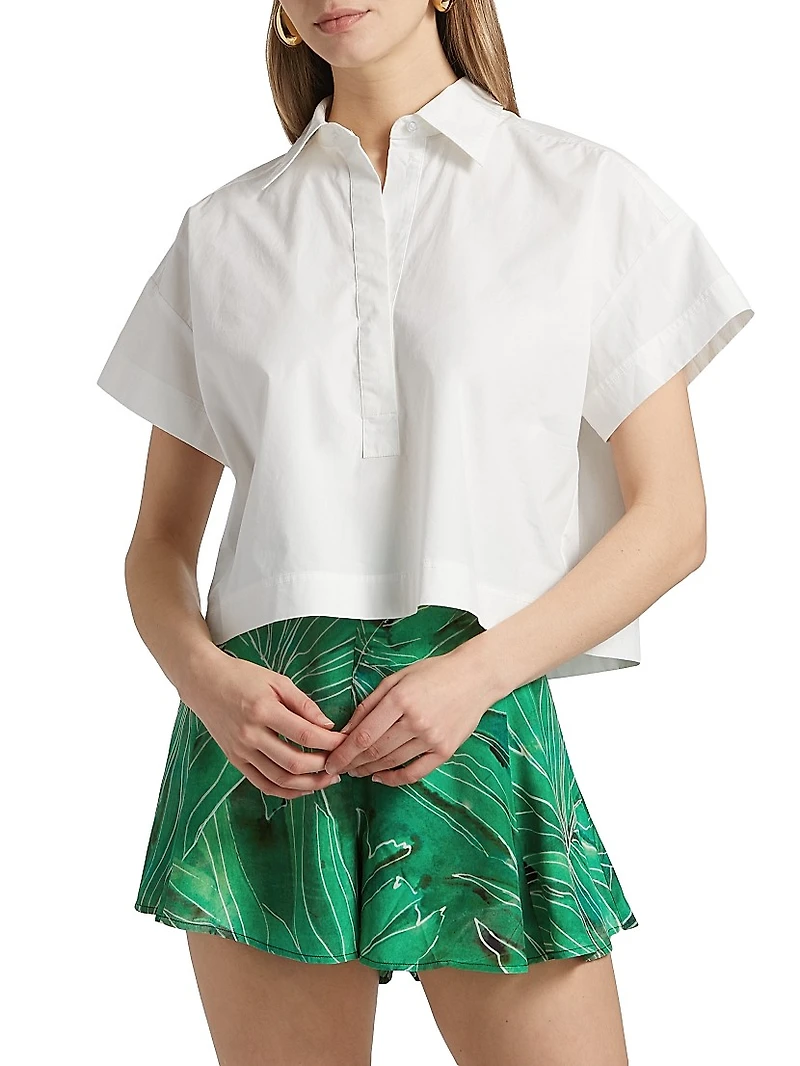 Evelyn Cotton Crop Shirt