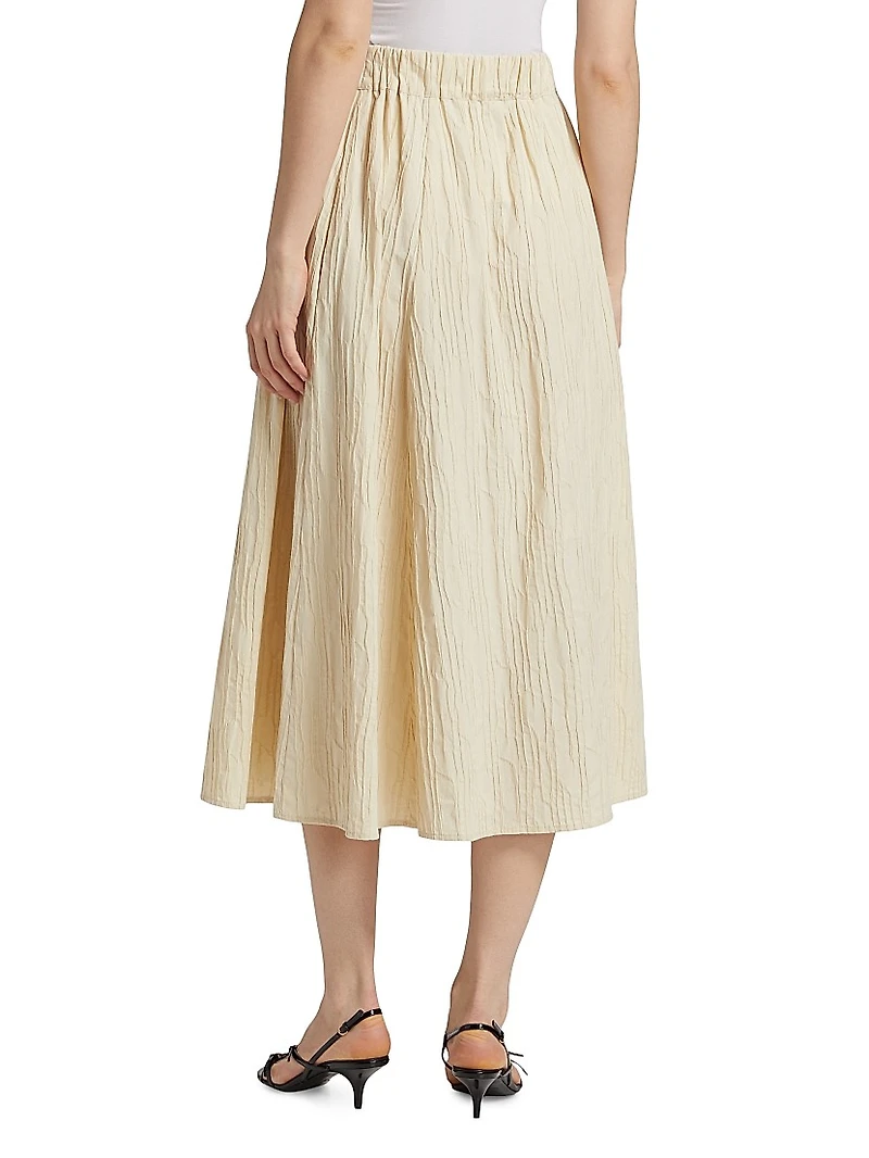 Sasha Cotton-Blend Midi-Skirt