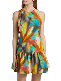 Marilyn Abstract Print Cotton Minidress