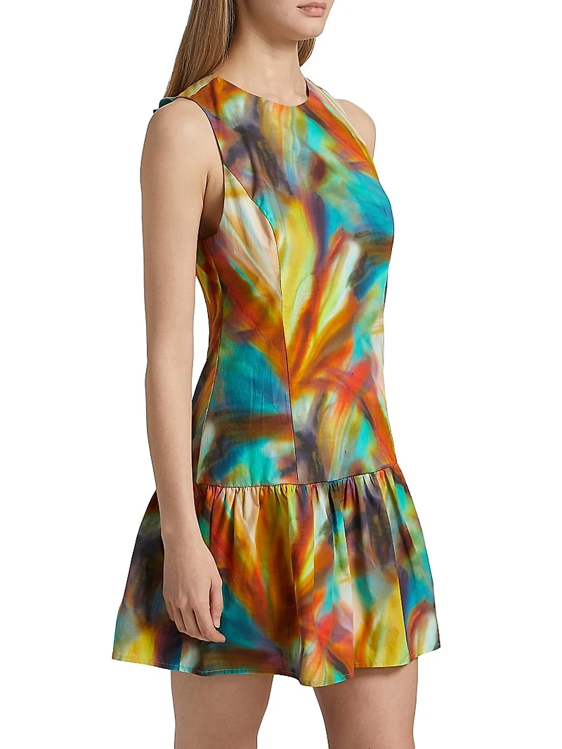 Marilyn Abstract Print Cotton Minidress