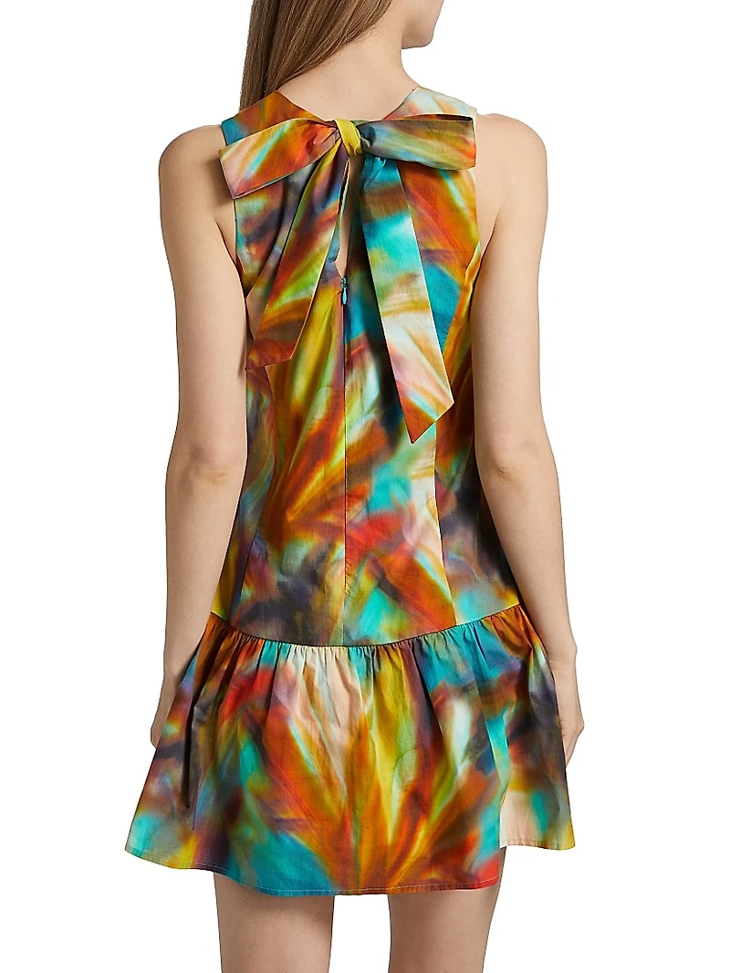 Marilyn Abstract Print Cotton Minidress