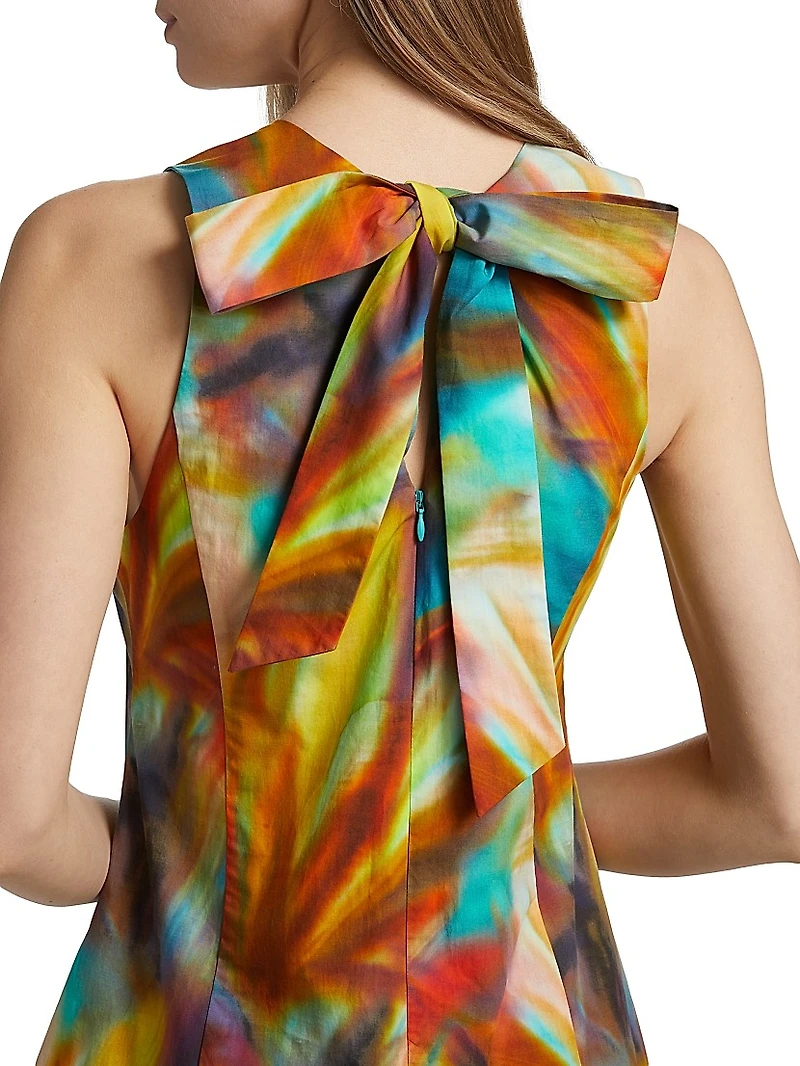 Marilyn Abstract Print Cotton Minidress