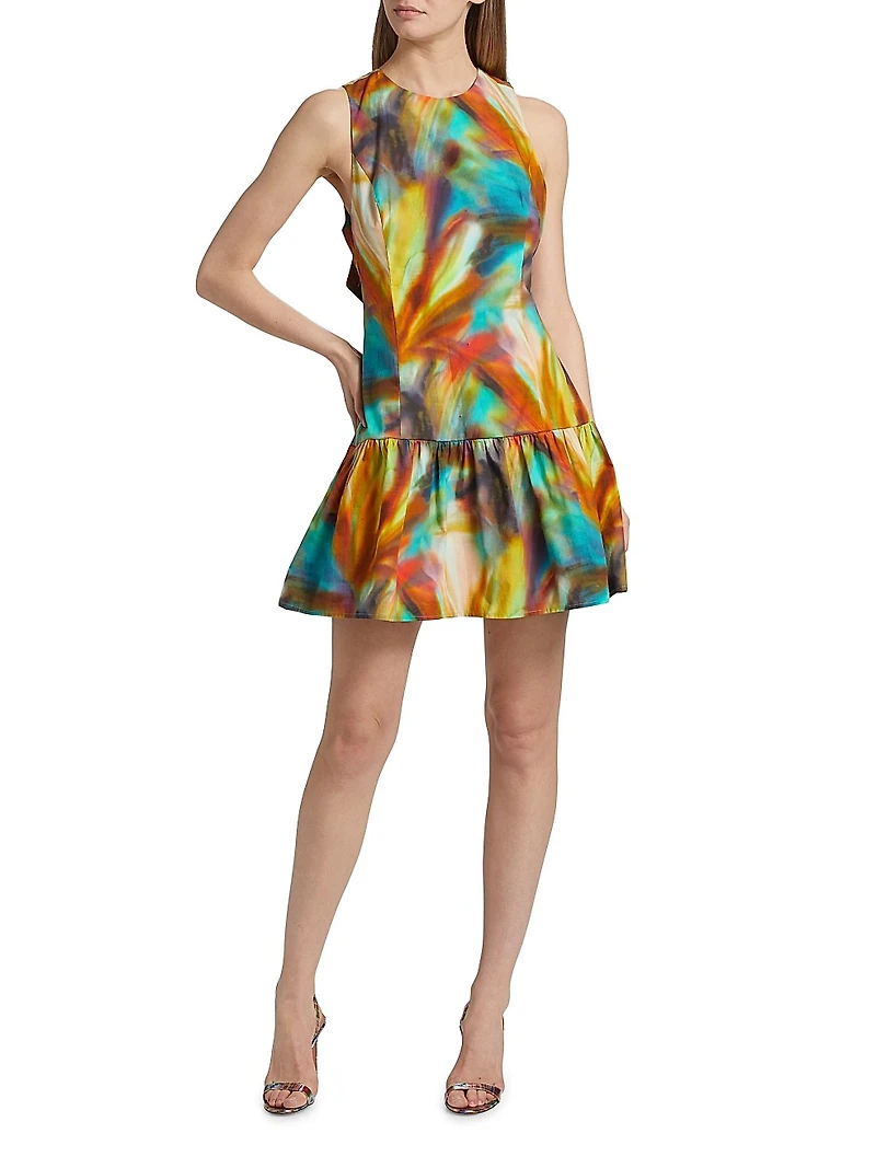 Marilyn Abstract Print Cotton Minidress