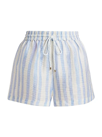Ana Striped Elasticized Shorts