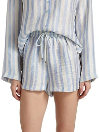 Ana Striped Elasticized Shorts