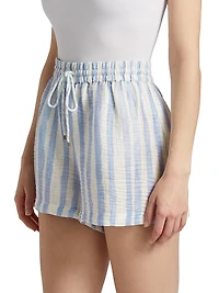 Ana Striped Elasticized Shorts