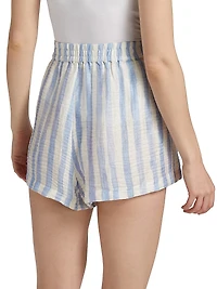Ana Striped Elasticized Shorts