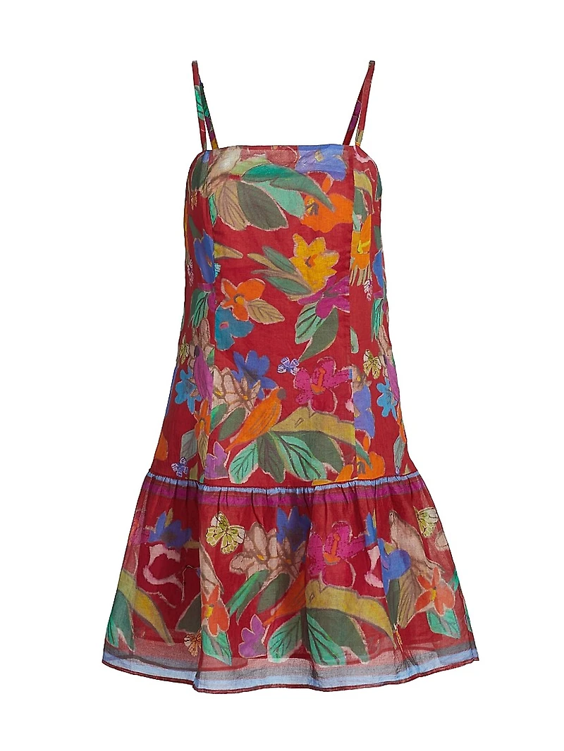 Anita Floral Cotton A-Line Minidress