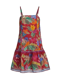 Anita Floral Cotton A-Line Minidress