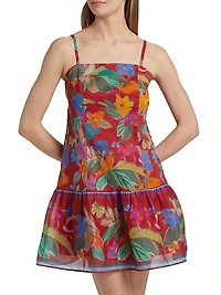 Anita Floral Cotton A-Line Minidress