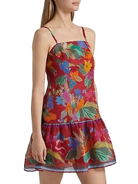 Anita Floral Cotton A-Line Minidress