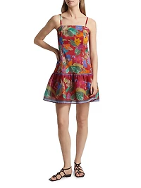 Anita Floral Cotton A-Line Minidress