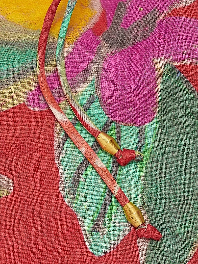 Wyatt Floral Cotton Sleeveless Crop Top