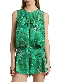 Letta Botanical Print Sleeveless Top