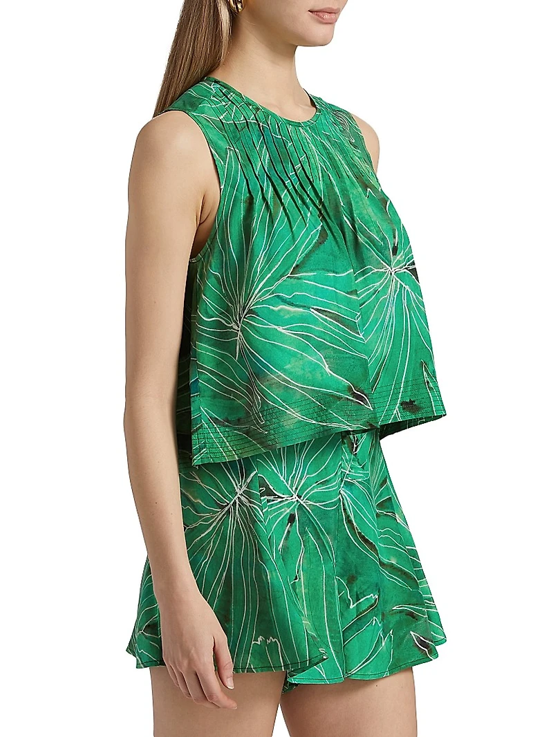 Letta Botanical Print Sleeveless Top