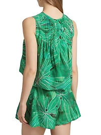 Letta Botanical Print Sleeveless Top